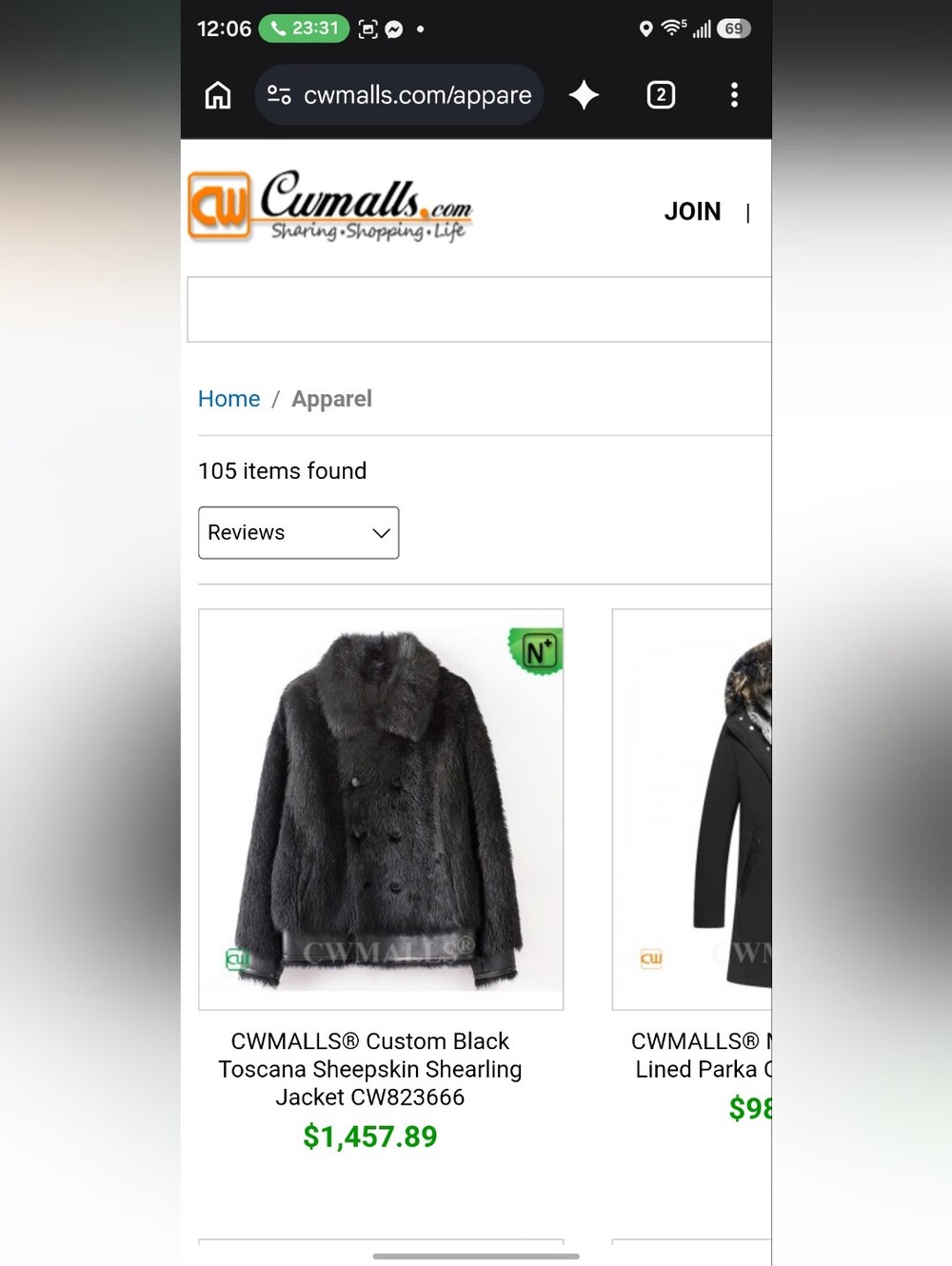 Black Double Breasted Fur & Imported Sheepskin Leather Jacket - Picture 2 of 11